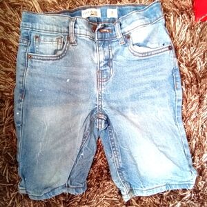 Denim slim fit shorts